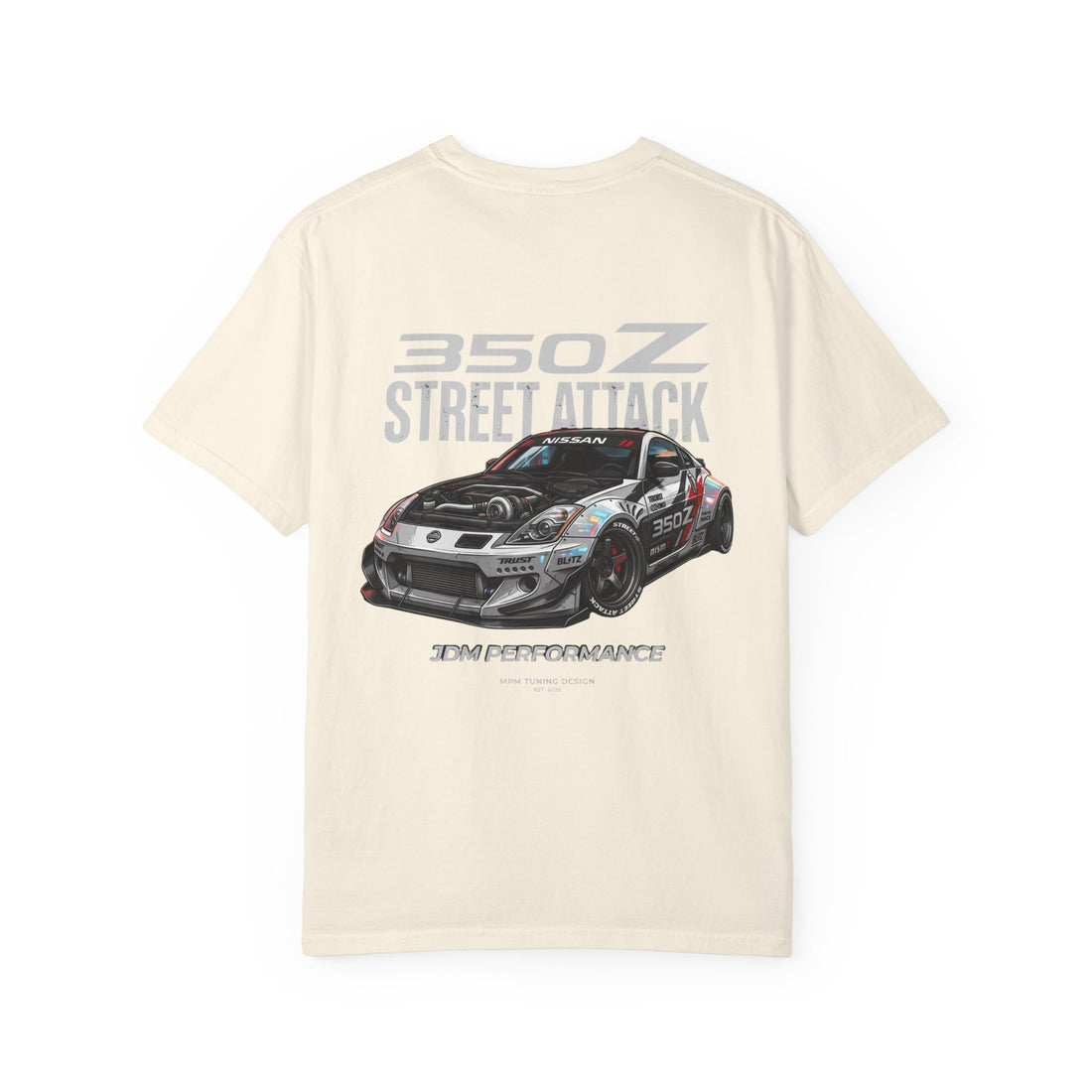 Nissan 350Z Street Attack T-Shirt — JDM Racing Car Graphic Tee | MPM Tuning Design