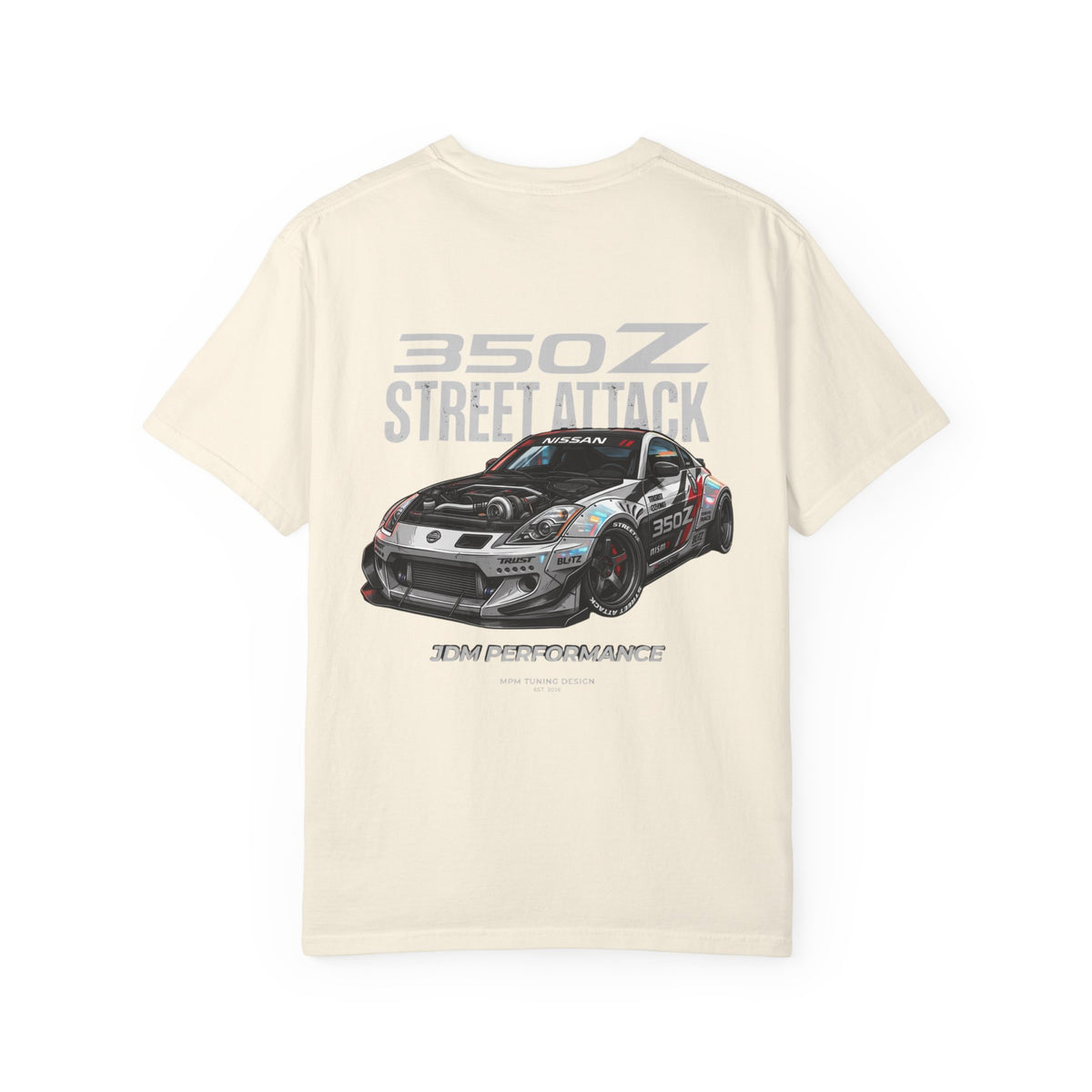 Nissan 350Z Street Attack T-Shirt — JDM Racing Car Graphic Tee | MPM Tuning Design