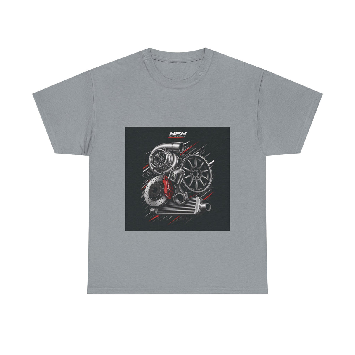Turbo Engine Parts T-Shirt — Automotive Mechanics Racing Tee | MPM Tuning Design