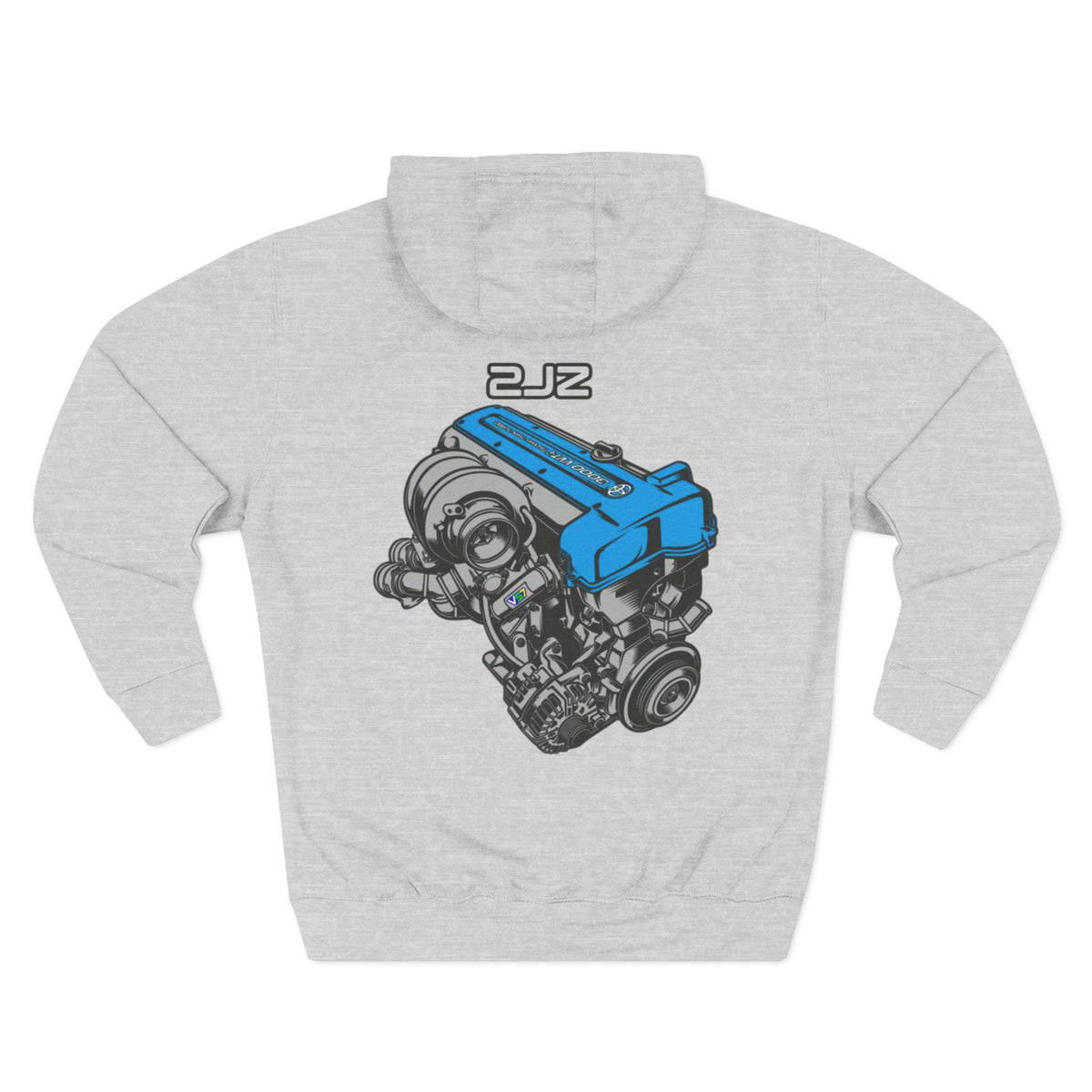 2JZ Engine Diagram Hoodie — JDM Car Enthusiast Fleece | MPM Tuning Design