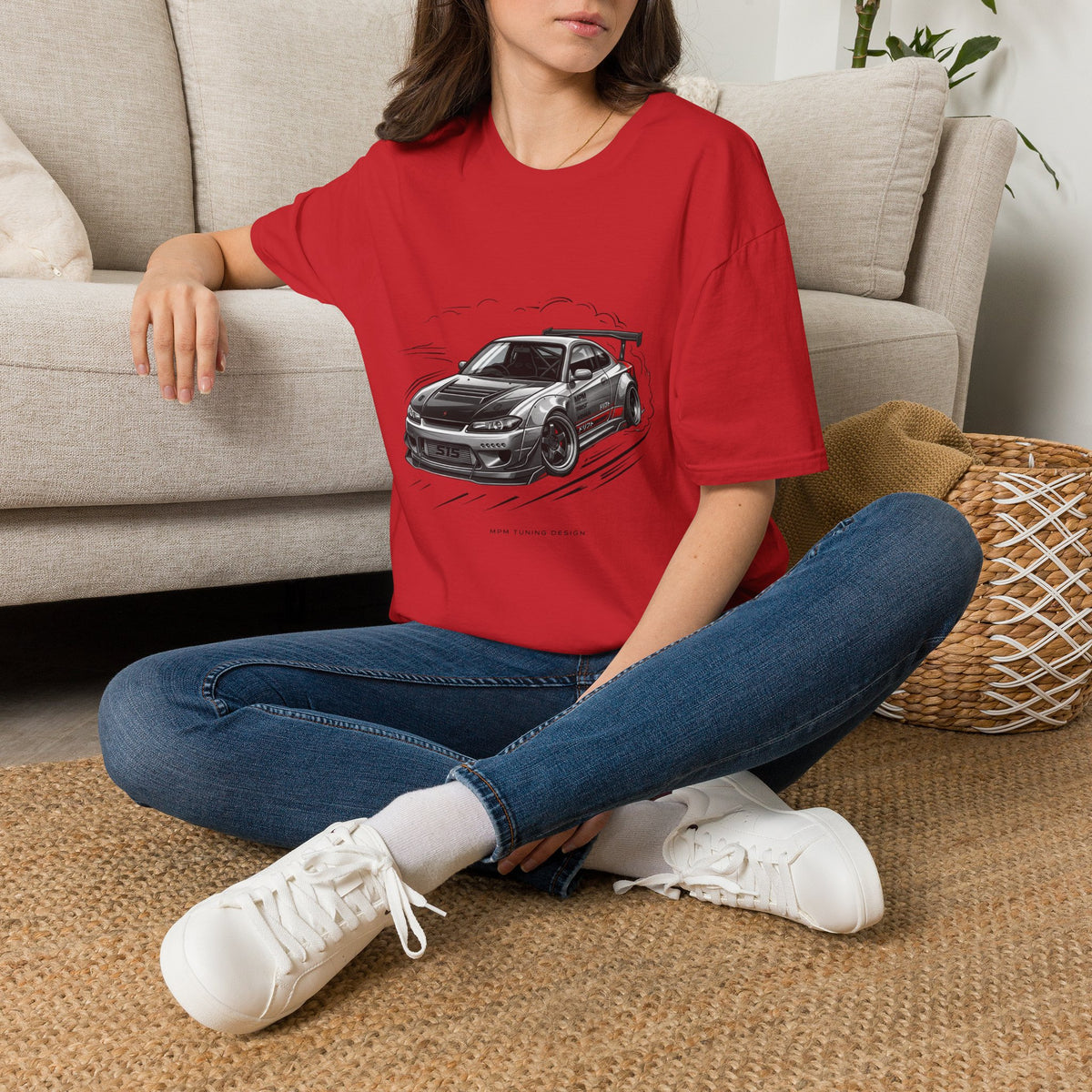 Car Drift T-Shirt — Black Sports Coupe Illustration Tee | MPM Tuning Design