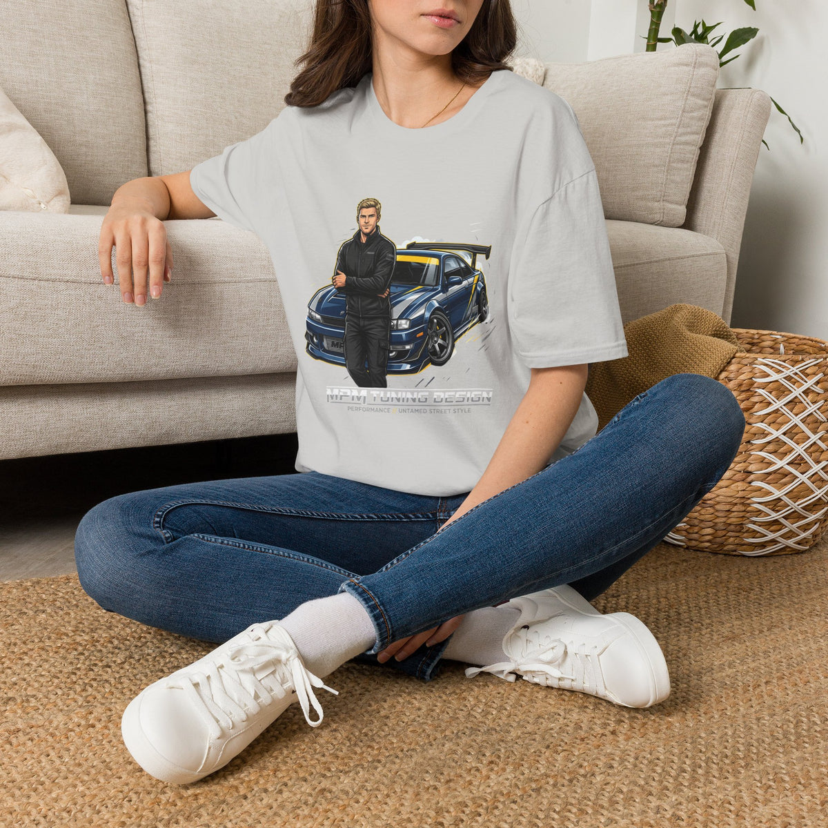 Racing Legend T-Shirt — Illustrated Driver with Performance Sports Car | MPM Tuning Design