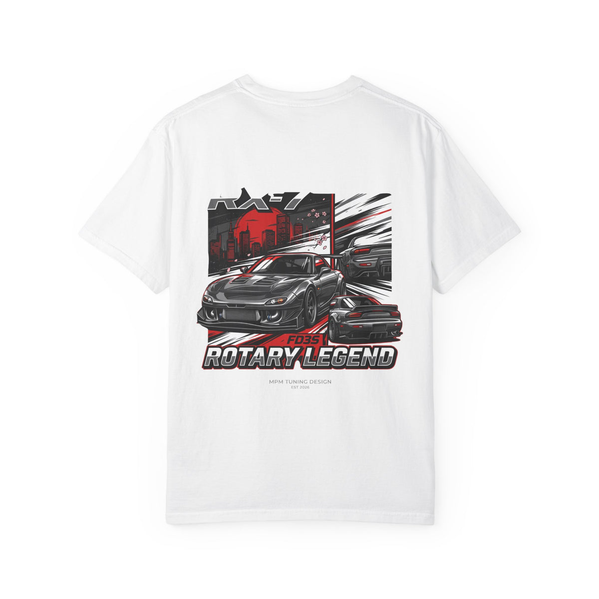 Mazda RX-7 Rotary Legend T-Shirt — JDM Sport Car Graphic Tee | MPM Tuning Design