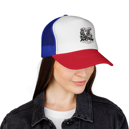 Turbocharger Graphic Trucker Cap — Racing Engine Motorhead Hat | MPM Tuning Design
