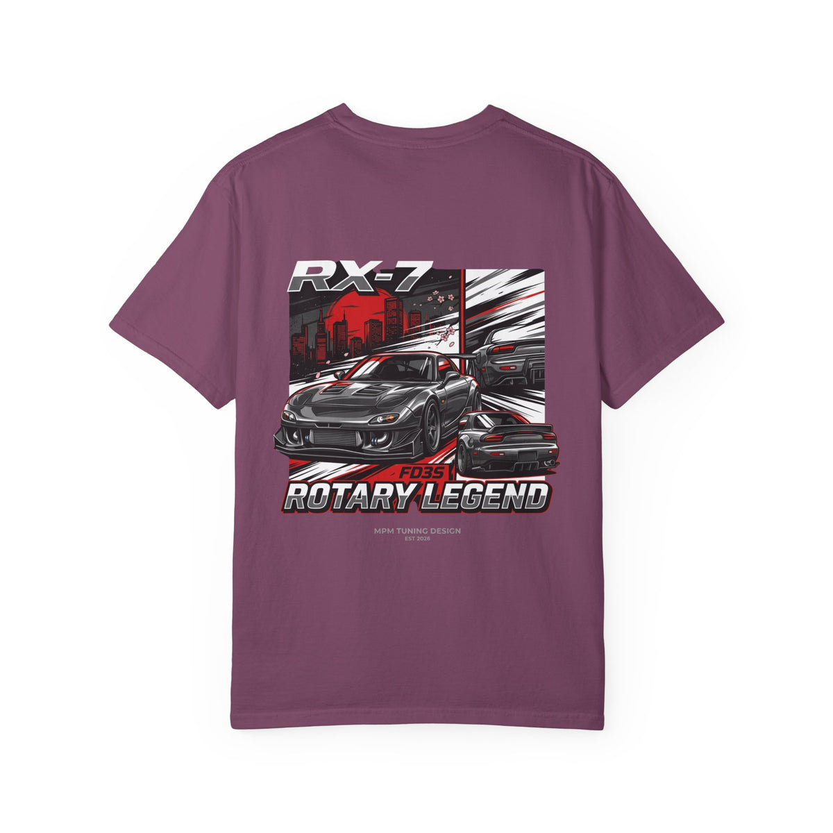 Mazda RX-7 Rotary Legend T-Shirt — JDM Sport Car Graphic Tee | MPM Tuning Design