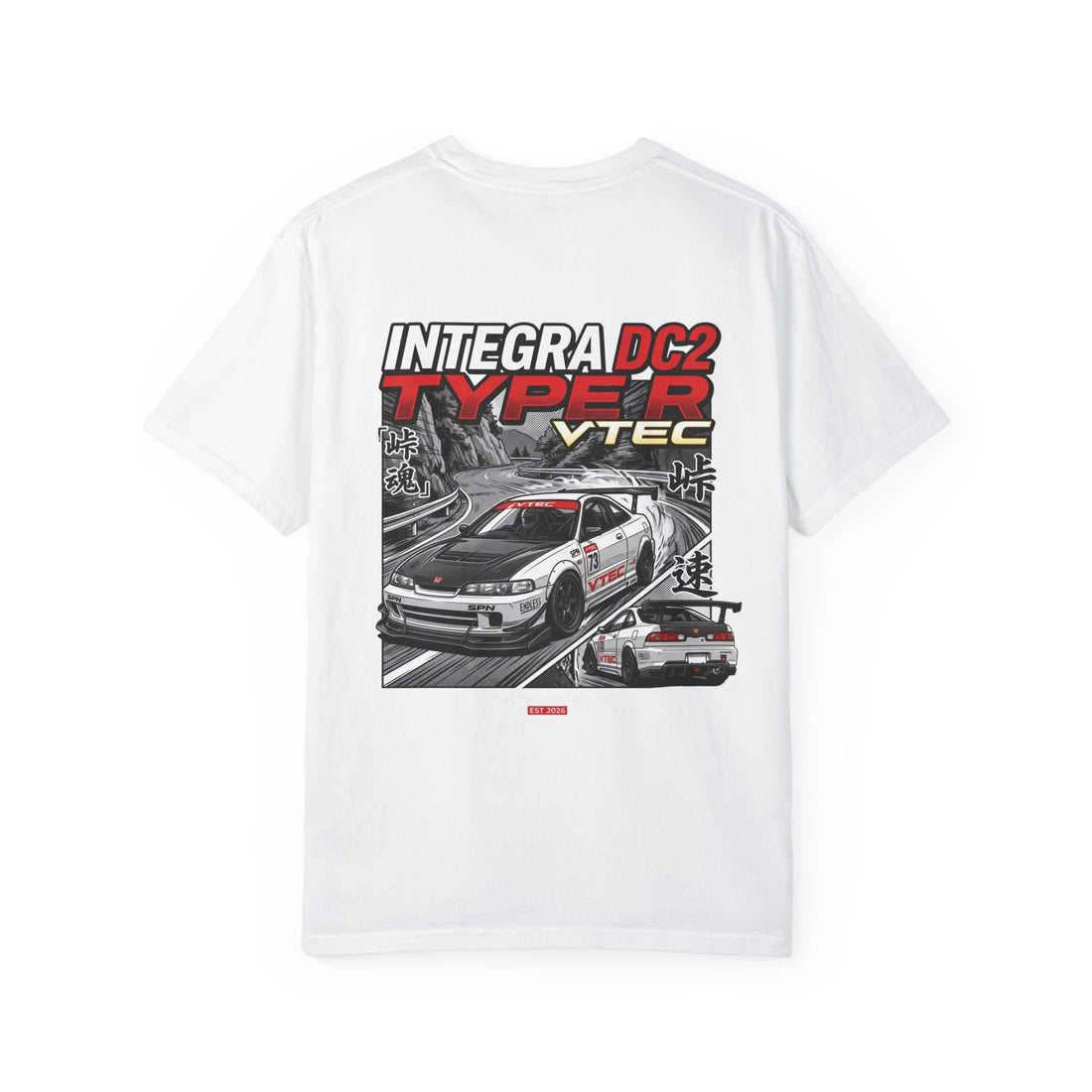 Honda Integra DC2 Type R VTEC Racing T-Shirt — JDM Car Graphic Tee | MPM Tuning Design