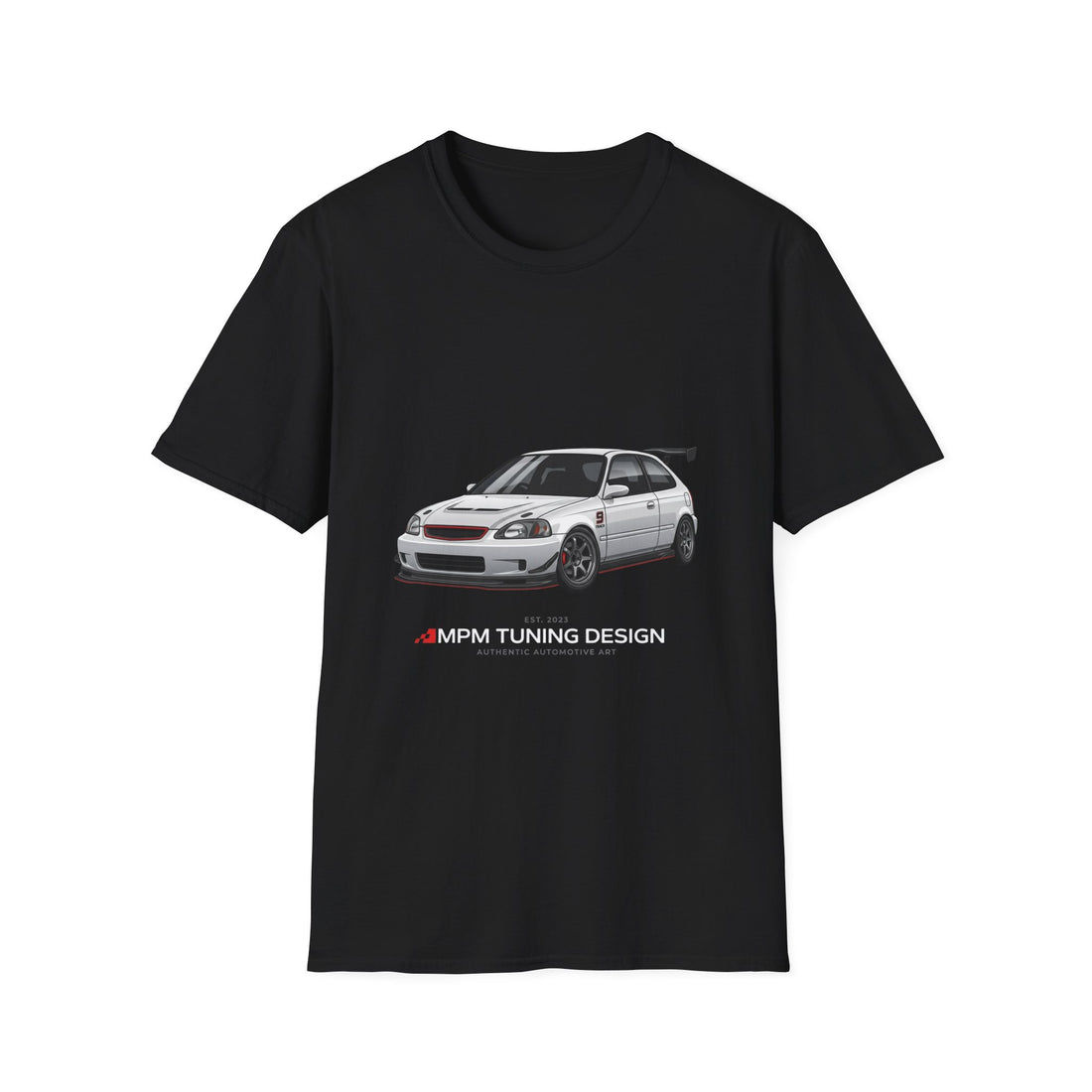 Honda Civic EK Hatchback T-Shirt — JDM Race Car Graphic Tee | MPM Tuning Design
