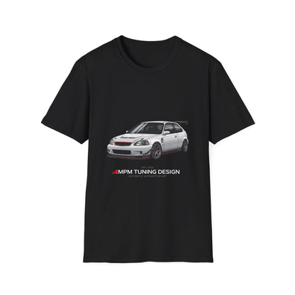 Honda Civic EK Hatchback T-Shirt — JDM Race Car Graphic Tee | MPM Tuning Design