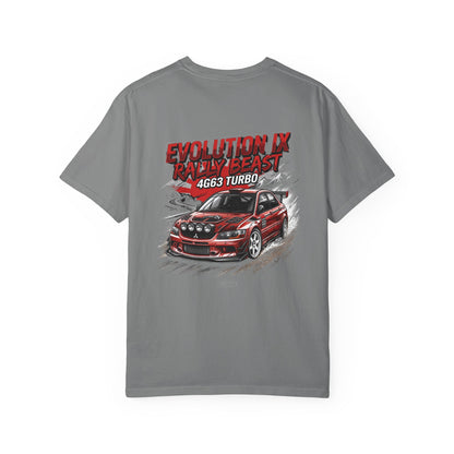 Mitsubishi Evolution IX Rally Beast T-Shirt — 4G63 Turbo JDM Graphic Tee | MPM Tuning Design