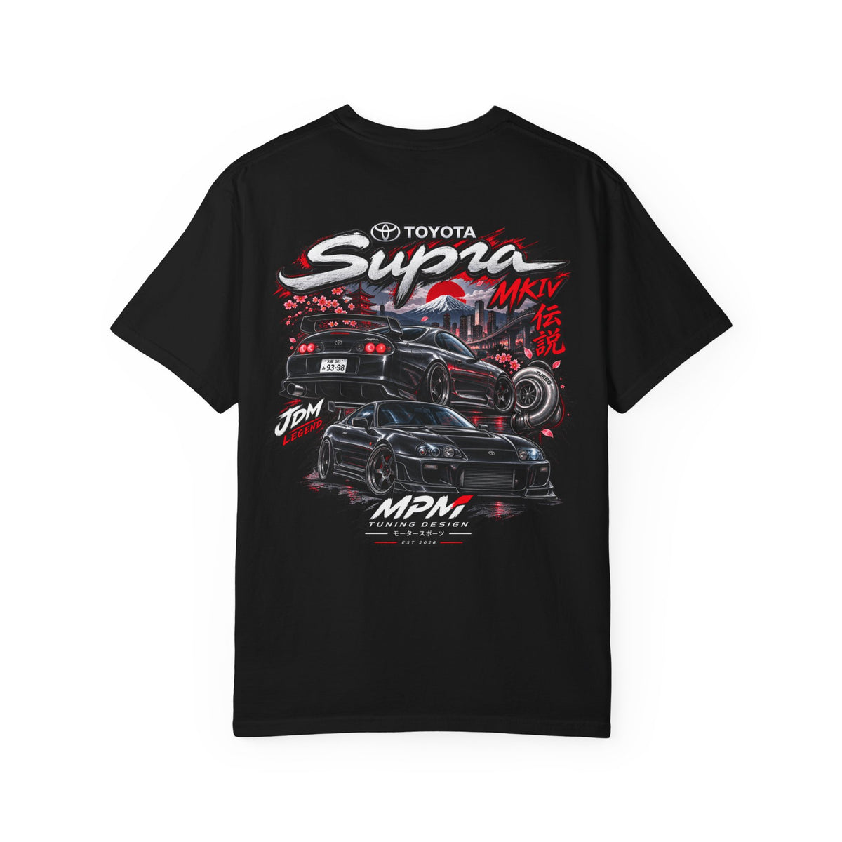 Toyota Supra MKIV Graphic T-Shirt — JDM Street Racing Tee | MPM Tuning Design