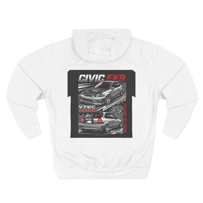 Honda Civic EK9 VTEC Legend Hoodie — JDM Racing Car Graphic Fleece | MPM Tuning Design