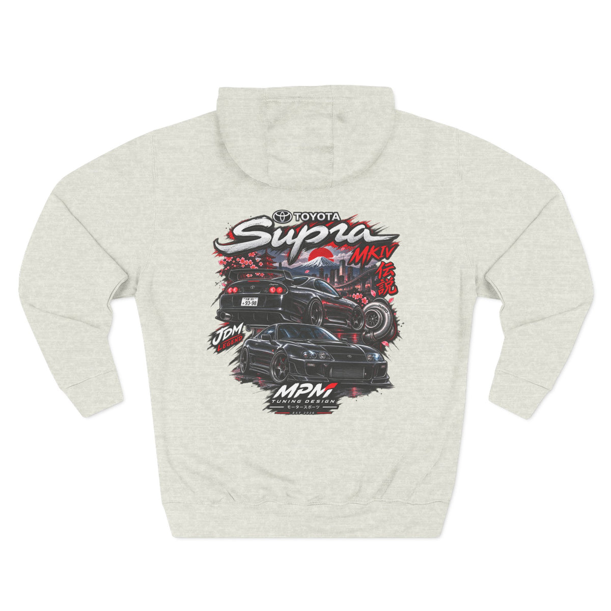Toyota Supra MK4 Racing Hoodie — JDM Car Graphic Fleece Pullover | MPM Tuning Design