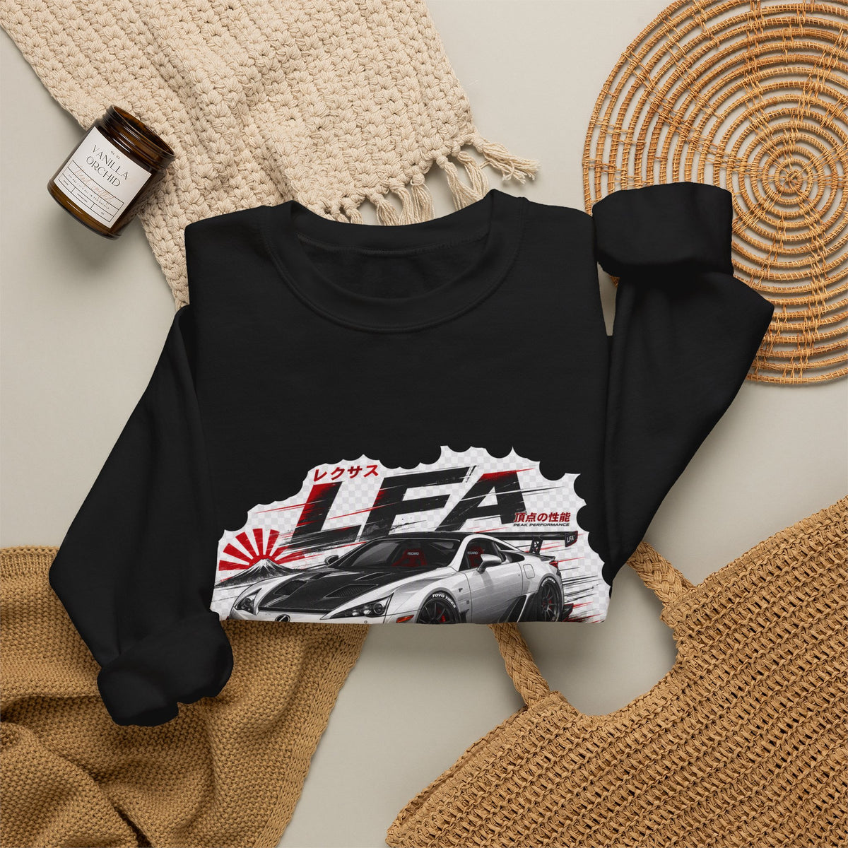 JDM Racing Car Crewneck Sweatshirt — LEA Sports Car Graphic | MPM Tuning Design