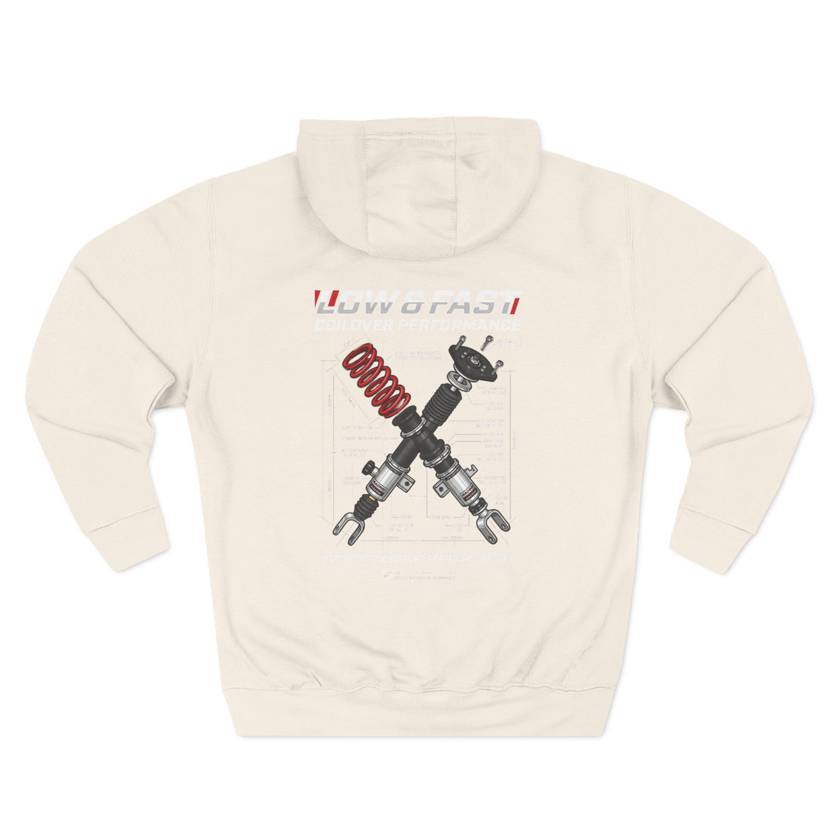 Auto Coil &amp; Strut Hoodie — Racing Suspension Graphic Fleece | MPM Tuning Design