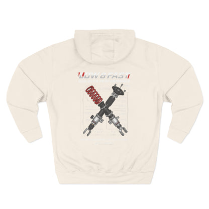Auto Coil &amp; Strut Hoodie — Racing Suspension Graphic Fleece | MPM Tuning Design
