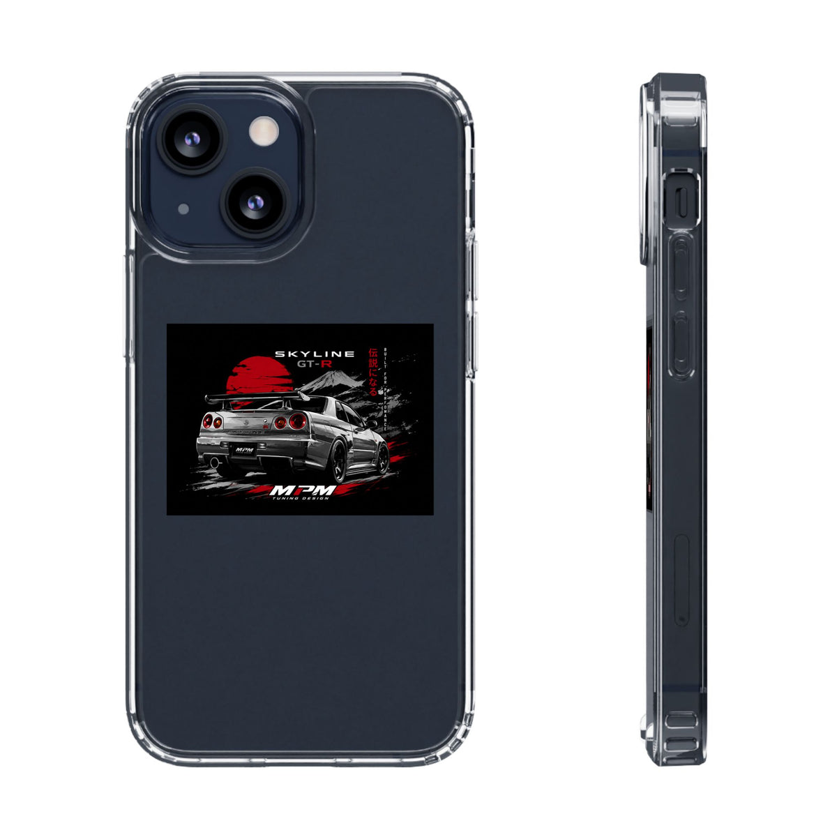 Clear Phone Case — Nissan Skyline GT-R Racing Car Graphic | MPM Tuning Design