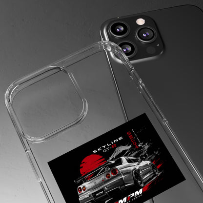 Clear Phone Case — Nissan Skyline GT-R Racing Car Graphic | MPM Tuning Design