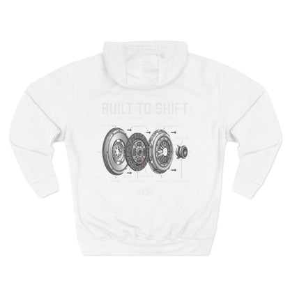 Built to Shift Hoodie — Clutch &amp; Flywheel Mechanic Graphic | MPM Tuning Design