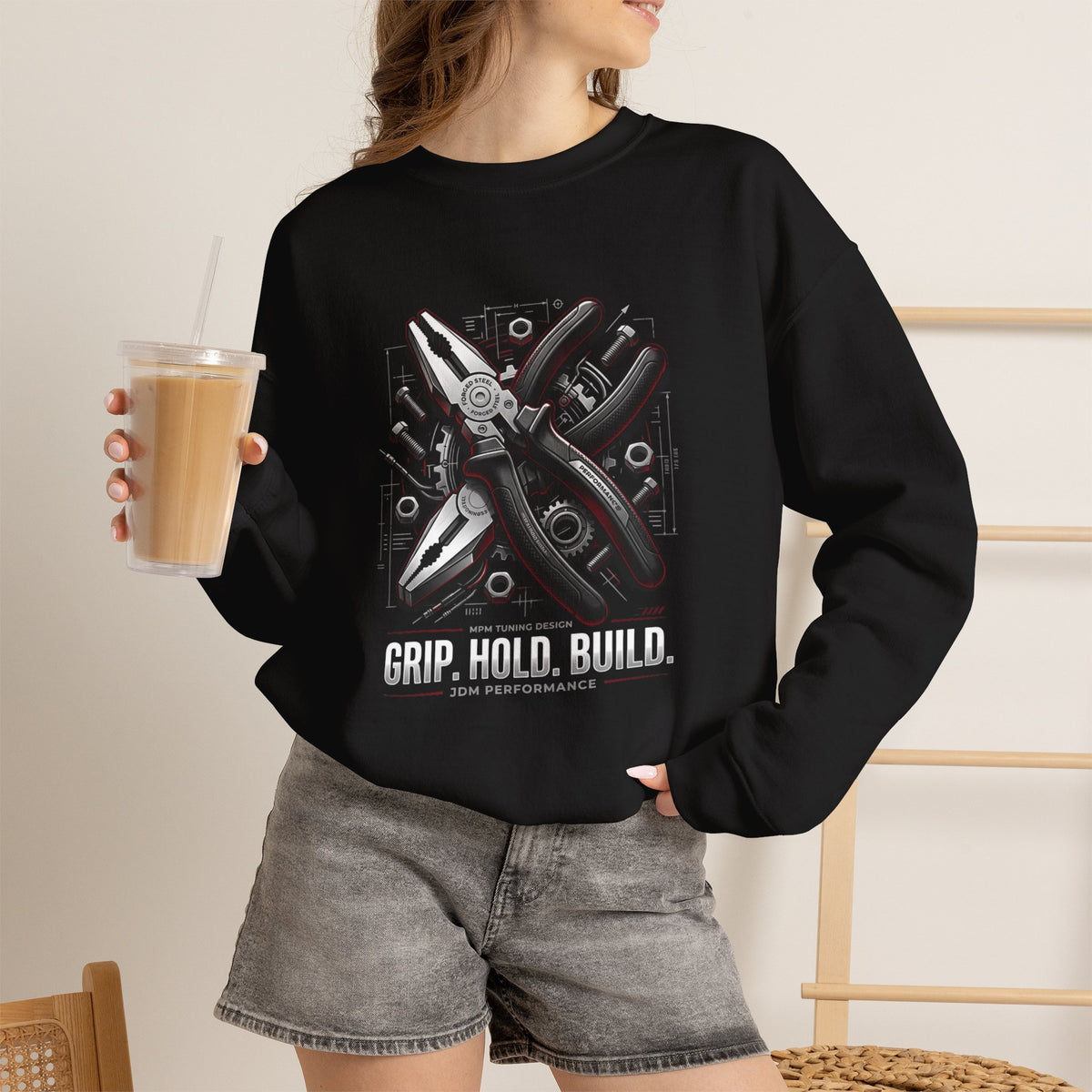 MPM Repair Tools Graphic Crewneck – Rebuild &amp; Rewire Sweatshirt
