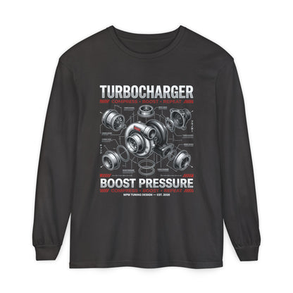 Turbocharger Boost Pressure Long Sleeve Tee — JDM Graphic | MPM Tuning Design