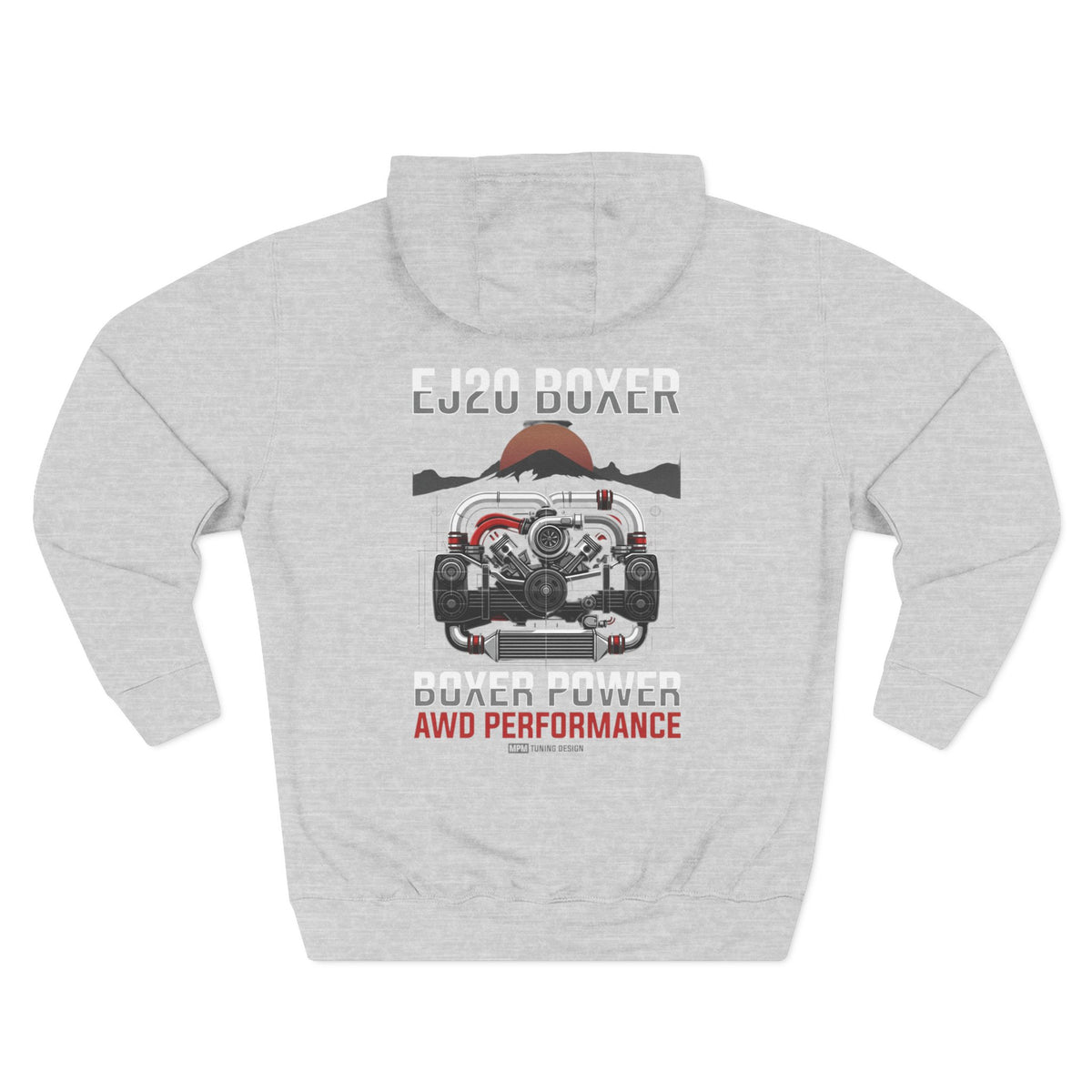 Rugged AWD Performance Hoodie — Off-Road Engine Graphic Fleece | MPM Tuning Design
