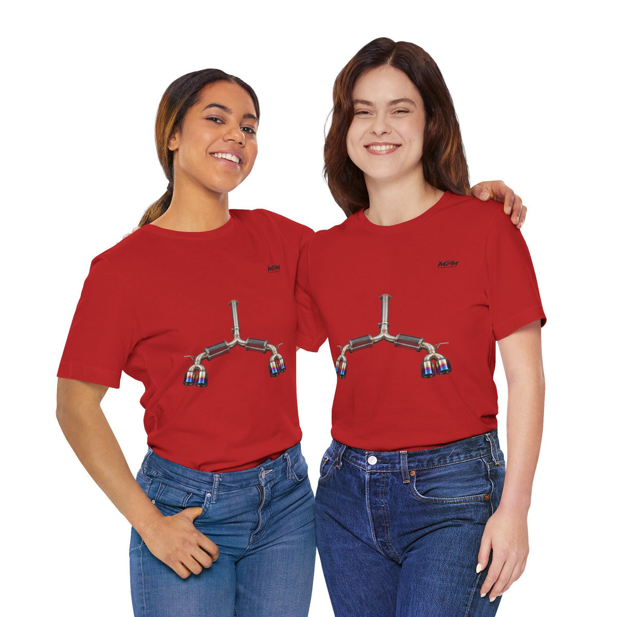Exhaust Tip Graphic Tee — Quad Burnt Tip Muffler T-Shirt | MPM Tuning Design