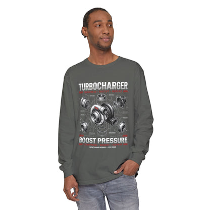 Turbocharger Boost Pressure Long Sleeve Tee — JDM Graphic | MPM Tuning Design
