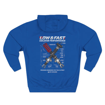 Auto Coil &amp; Strut Hoodie — Racing Suspension Graphic Fleece | MPM Tuning Design