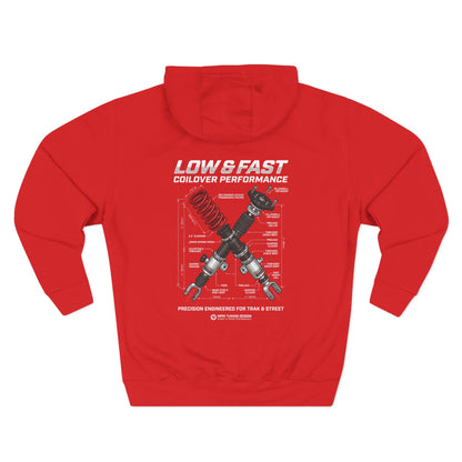 Auto Coil &amp; Strut Hoodie — Racing Suspension Graphic Fleece | MPM Tuning Design
