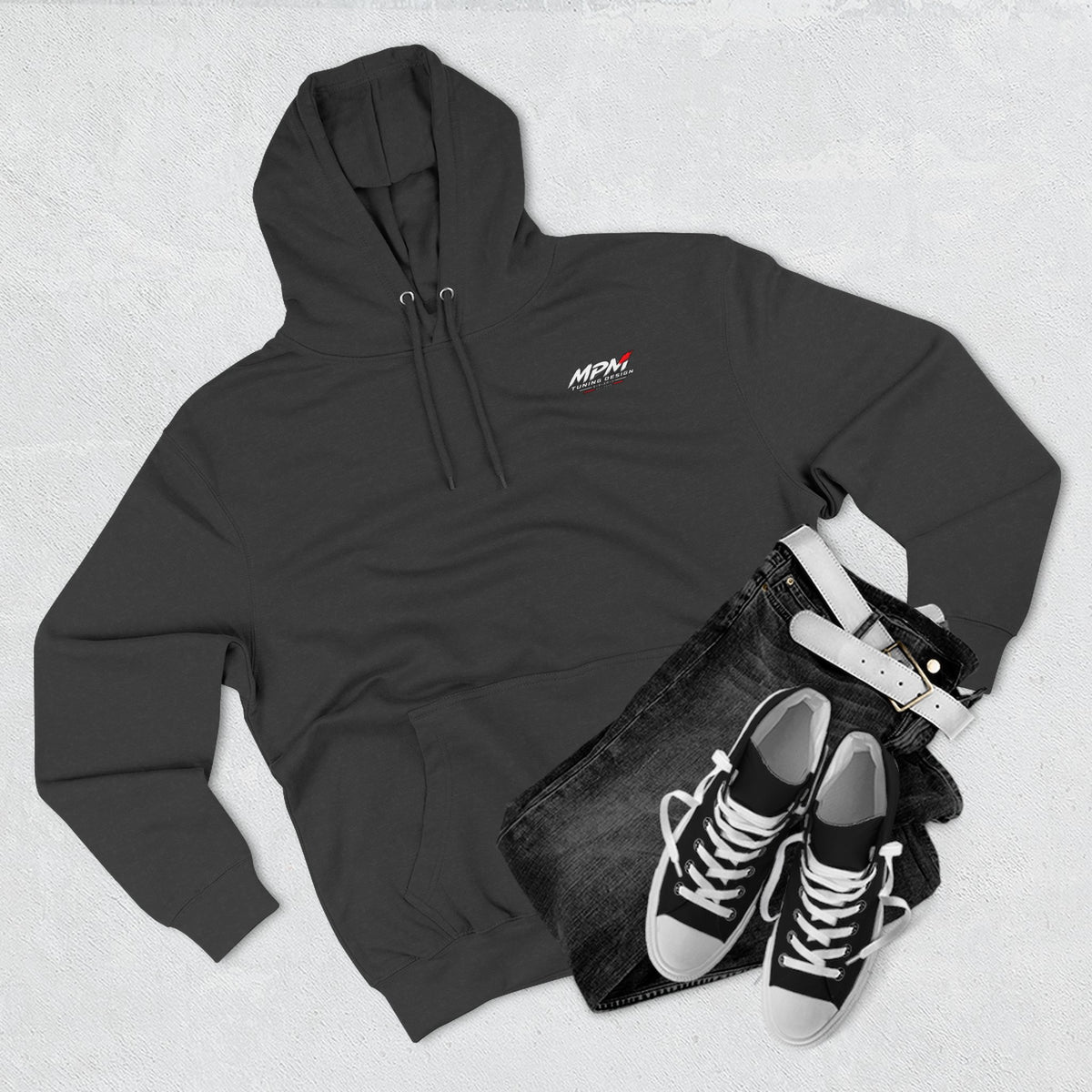 RB26 Engine Illustration Hoodie — JDM Racing Fleece Pullover | MPM Tuning Design