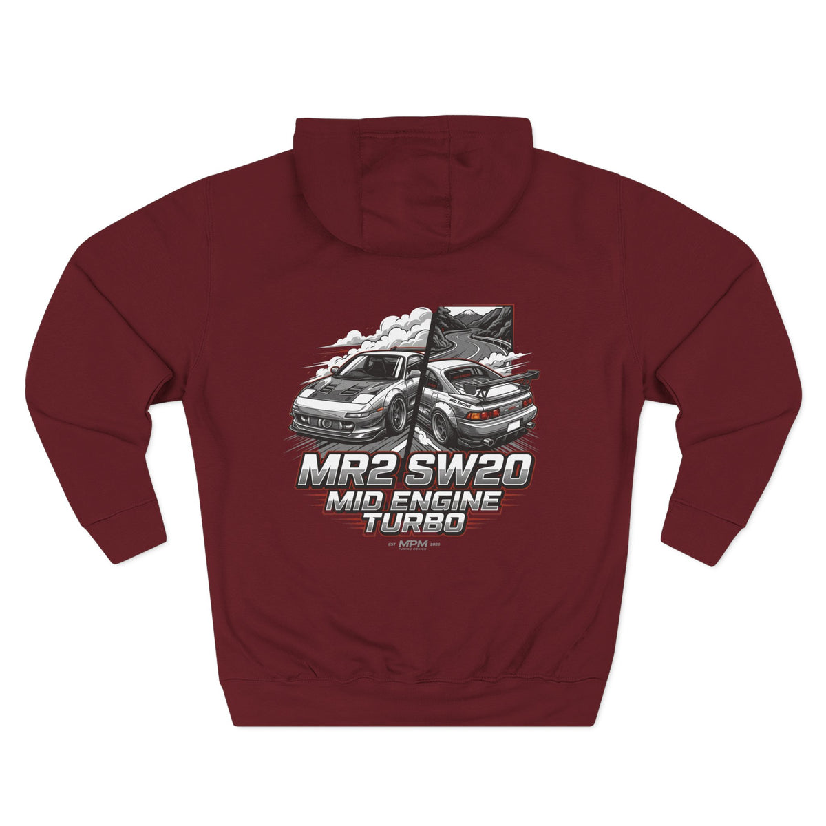 Toyota MR2 SW20 Mid-Engine Turbo Hoodie — Racing Graphic Fleece | MPM Tuning Design