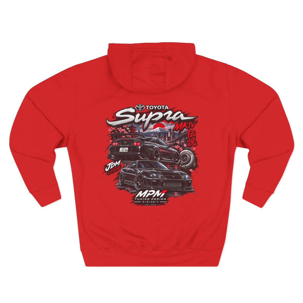 Toyota Supra MK4 Racing Hoodie — JDM Car Graphic Fleece Pullover | MPM Tuning Design