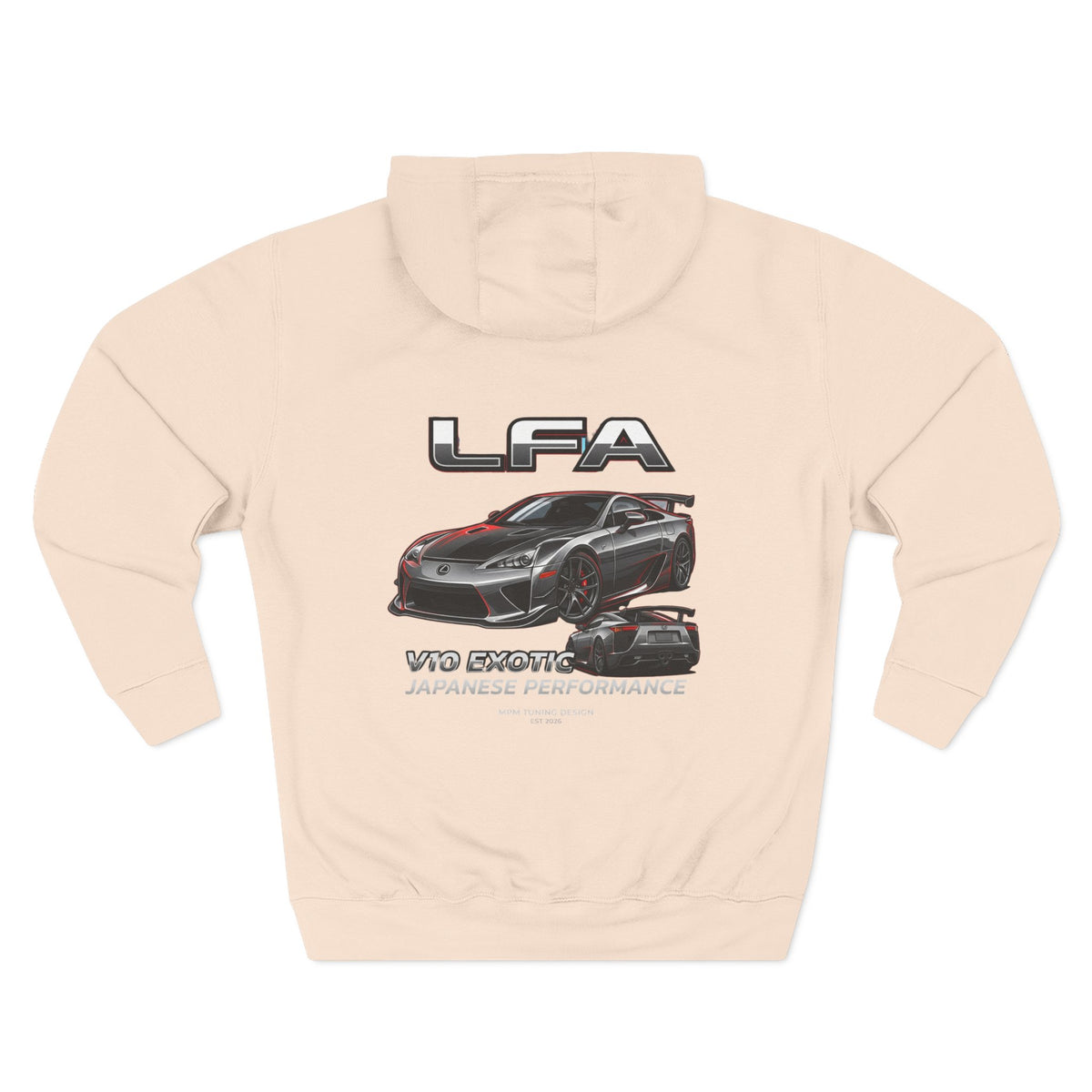 Lexus LFA V10 Exotic Performance Hoodie — Car Graphic Fleece | MPM Tuning Design
