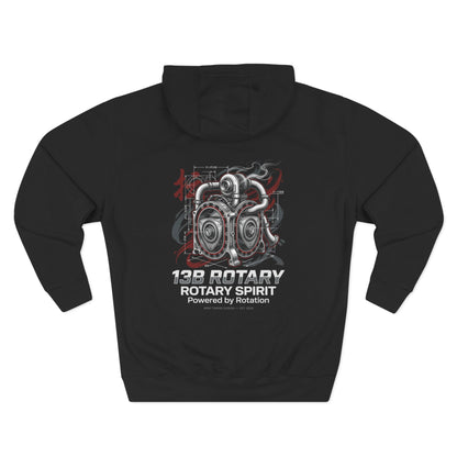 Rotary Engine Art Hoodie — 130 Performance Graphic Fleece | MPM Tuning Design