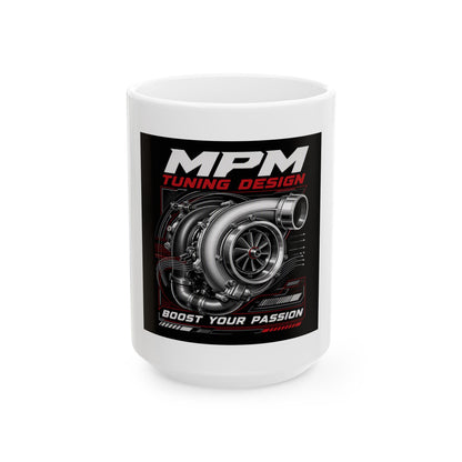 MPM Boost Your Passion Turbocharger Mug — 11oz &amp; 15oz Ceramic | MPM Tuning Design
