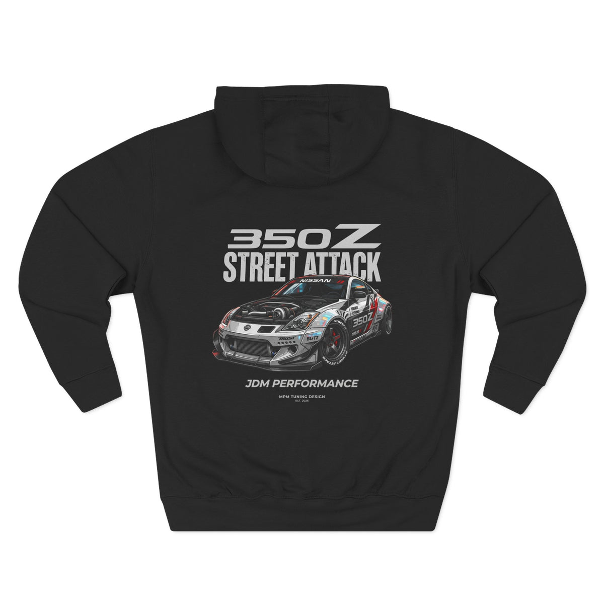 Nissan 350Z Street Attack Hoodie — JDM Racing Car Graphic Fleece | MPM Tuning Design