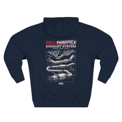 Exhaust System Diagram Hoodie — Full Titanium Car Parts Fleece | MPM Tuning Design