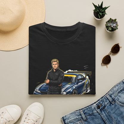 Racing Legend T-Shirt — Illustrated Driver with Performance Sports Car | MPM Tuning Design