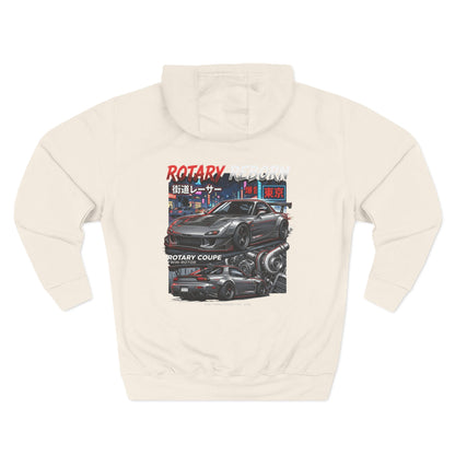 Mazda RX-7 Rotary Coupe Fleece Hoodie — JDM Racing Graphic | MPM Tuning Design