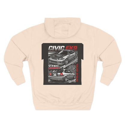 Honda Civic EK9 VTEC Legend Hoodie — JDM Racing Car Graphic Fleece | MPM Tuning Design