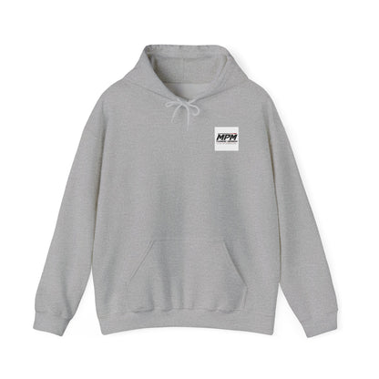 Car Parts Hoodie — Stacked Wheels &amp; Engine Graphic Sweatshirt | MPM Tuning Design