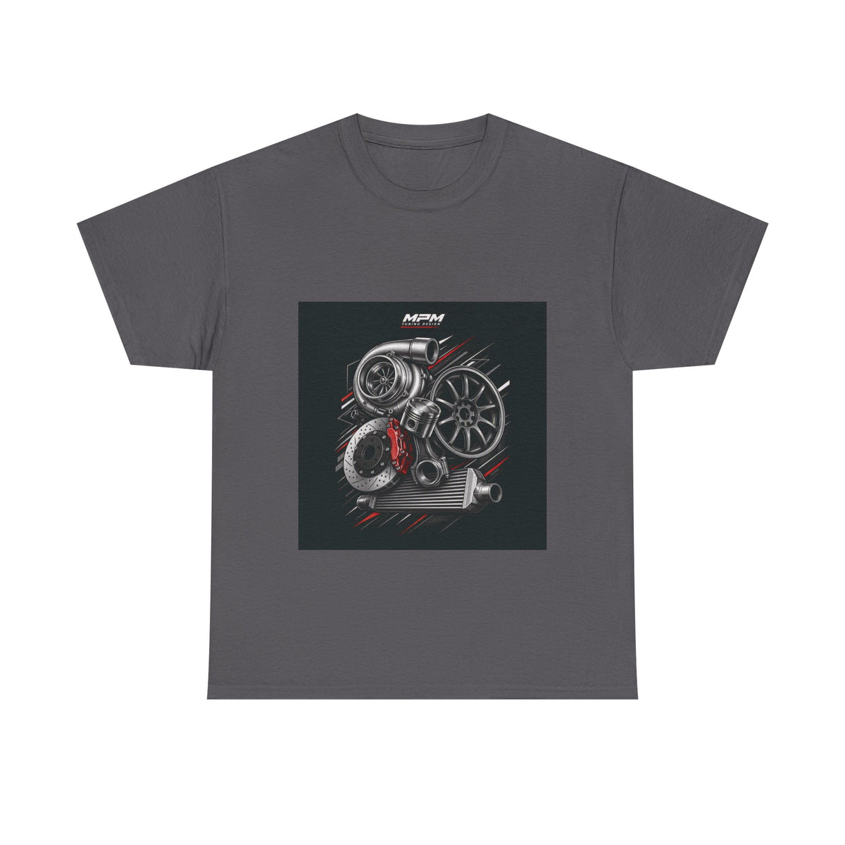 Turbo Engine Parts T-Shirt — JDM Automotive Racing Tee | MPM Tuning Design