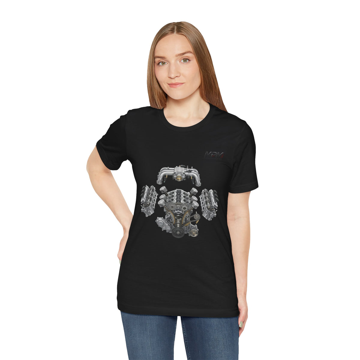 V8 Engine Blueprint Tee — Mechanical Diagram T-Shirt | MPM Tuning Design