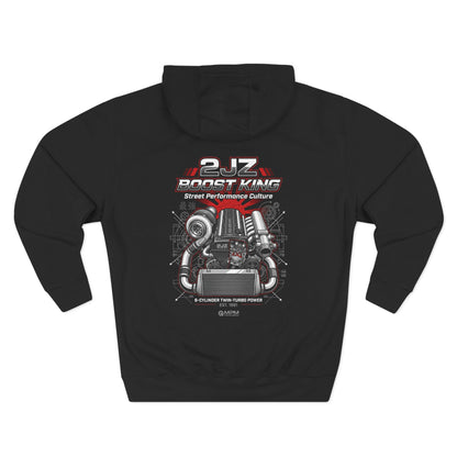 Engineered Torque Hoodie — 2JZ Boosted Racing Graphic Fleece | MPM Tuning Design