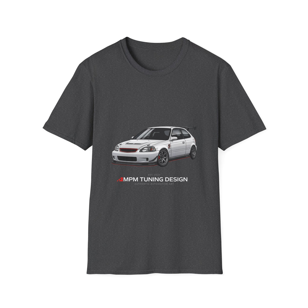 Honda Civic EK Hatchback T-Shirt — JDM Race Car Graphic Tee | MPM Tuning Design