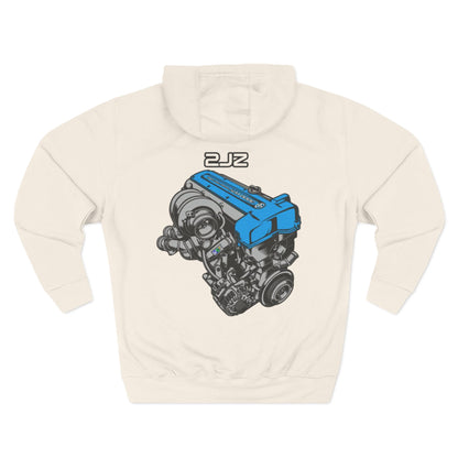 2JZ Engine Diagram Hoodie — JDM Car Enthusiast Fleece | MPM Tuning Design