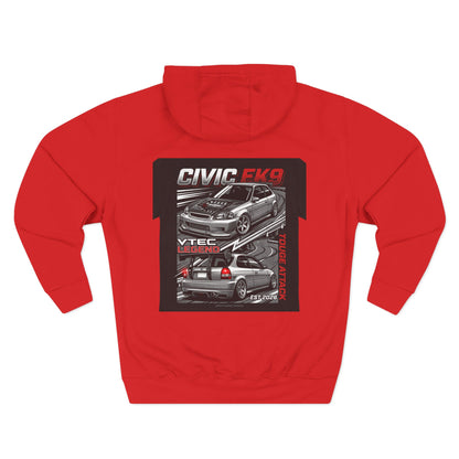 Honda Civic EK9 VTEC Legend Hoodie — JDM Racing Car Graphic Fleece | MPM Tuning Design