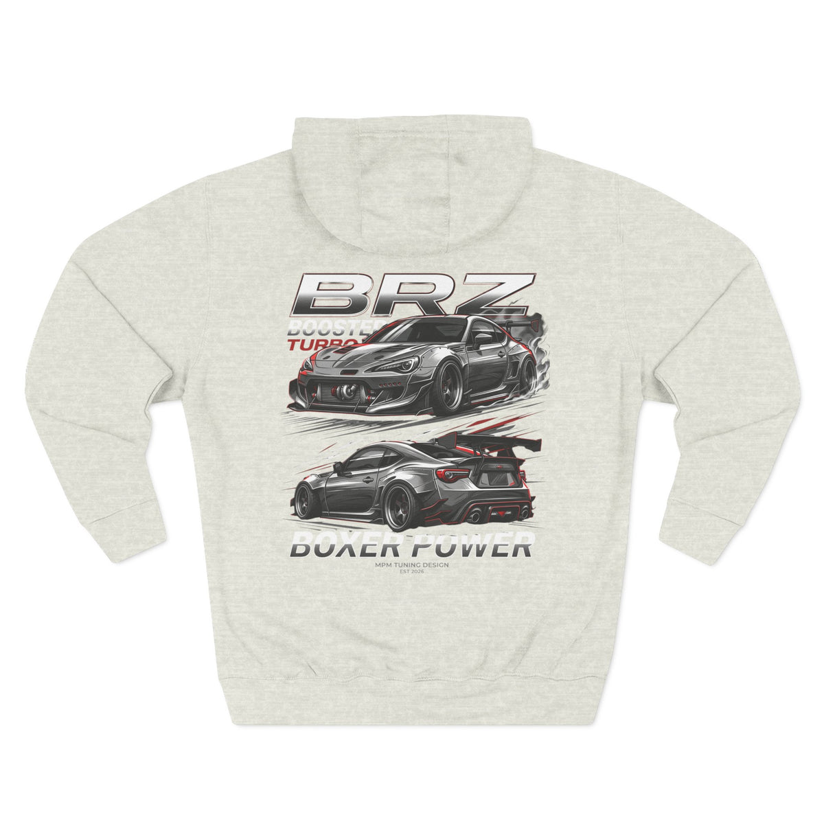 BRZ Twin Turbo Racing Hoodie — Dual Power Car Graphic Fleece | MPM Tuning Design