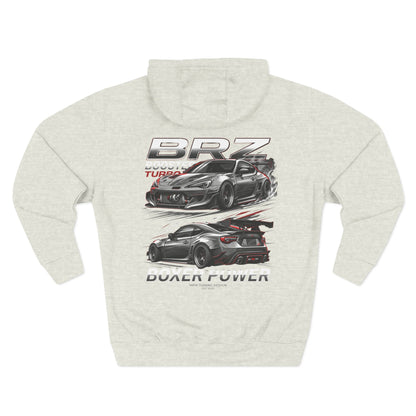 BRZ Twin Turbo Racing Hoodie — Dual Power Car Graphic Fleece | MPM Tuning Design