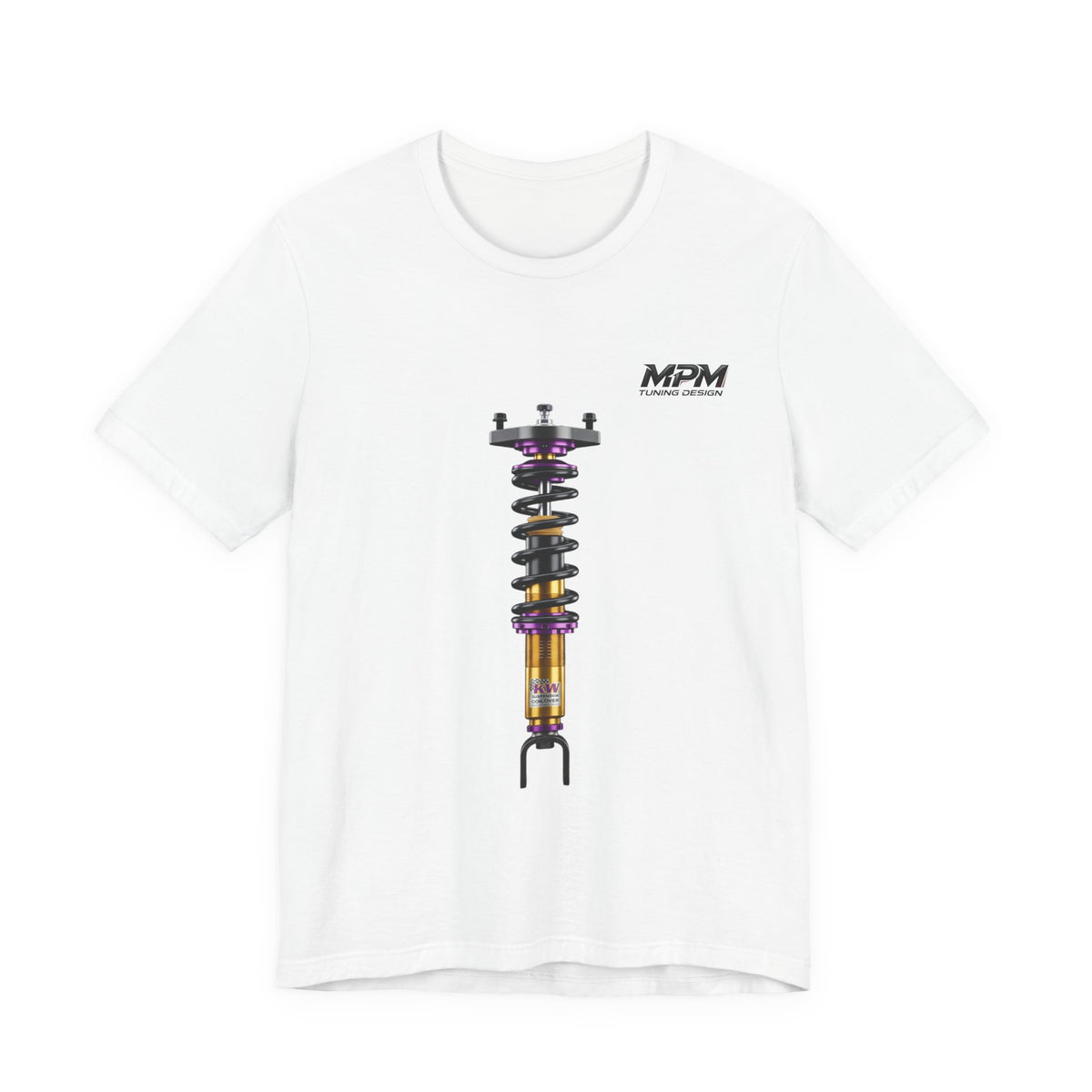 Coilover Shock Graphic Tee — Suspension Tuning T-Shirt | MPM Tuning Design